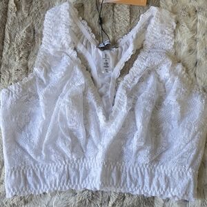 Cosabella Never Say Never Super Curvy Racerback White Lace NWT Size M